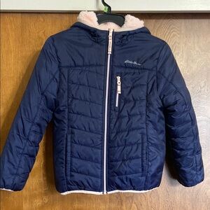 Eddie Bauer Kids NavyPink Jacket Girls Eddie Bauer Reversible puffer jacket.